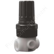 Druckregler für Wasser, Serie MINI POM L4, G 1/4 Zoll, POM, Regelbereich 0-8 bar, EPDM, ohne Sekundärentlüftung, Lebensmittelausführung, 2x Manometeranschluss