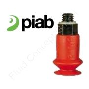 Piab kompletter Saugnapf/Greifer B10, Balgsauggreifer rund, Befestigung M5 Außengewinde, Durchmesser Ø11mm, mit 1½ Falten, Silikon(rot).