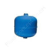 Druckluftbehälter Stahl, Inhalt 5.0 Liter, Anschluss 2x G 1/2 Zoll IG, blau lackiert RAL5015-110, 2 Anschlüsse, 11bar, Ø 210 mm, Länge 195 mm