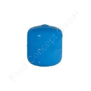 Druckluftbehälter Stahl, Inhalt 7.0 Liter, Anschluss 2x G 1/2 Zoll IG, blau lackiert RAL5015-110, 2 Anschlüsse, 11bar, Ø 210 mm, Länge 260 mm