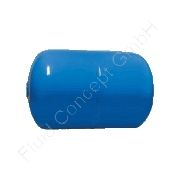 Druckluftbehälter Stahl, Inhalt 12.0 Liter, Anschluss 2x G 1/2 Zoll IG, blau lackiert RAL5015-110, 2 Anschlüsse, 11bar, Ø 230 mm, Länge 365 mm