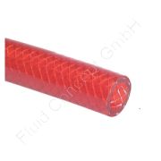 PVC-Gewebeschlauch, Farbe rot, Ø 12x6mm, Lebensmittelqualität, Rolle 50m, Wandstärke 3 mm, RAUFILAM®-E Colour