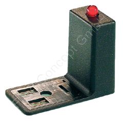 Entstörglied für Ventilstecker, 70 bis 250V AC/DC, RC-Glied Schutzbeschaltung, Erdrichtung H12, Bauform B Industrie, LED rot