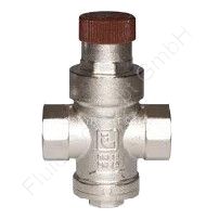 Druckregler für Wasser, Serie ECO, G 3/4 Zoll, Messing vernickelt, Regelbereich 1-4 bar, ohne Sekundärentlüftung, DN20, NBR-Membrane, max. 15 bar, Manometeranschluss G1/4