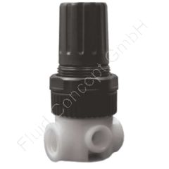 Druckregler für Wasser, Serie MINI POM L4, G 1/4 Zoll, POM, Regelbereich 0-12.5 bar, EPDM, ohne Sekundärentlüftung, Lebensmittelausführung, 2x Manometeranschluss