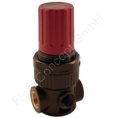 Druckregler für Luft, Serie MINI, G 1/8 Zoll, POM, Regelbereich 0-12.5 bar, mit Sekundärentlüftung