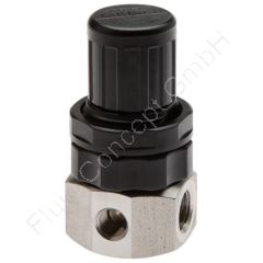 Druckregler für Wasser, Serie MINI ES-S, G 1/4 Zoll, Edelstahl, Regelbereich 0.5-3 bar, FKM, ohne Sekundärentlüftung