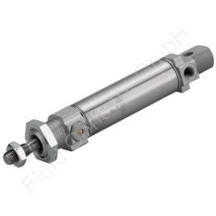 Mini-/Rundzylinder, doppeltwirkend, Kolben ø10mm, Hub 250mm, Serie MNI, ISO6432, Kolben ohne Magnet, elastische Dämpfung