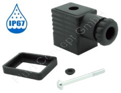 Ventilstecker Bauform B-Industrie, Anschluss PG9 (Kabel Ø 6-8mm), Schutzart IP67