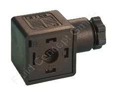 Ventilstecker Bauform A, Anschluss PG9 (Kabel Ø 6-8mm), DIN EN 175301-803, UL-Zulassung, Polzahl 2+PE, Erdrichtung H3/H6/H9/H12