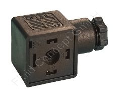 Ventilstecker Bauform A, 230V AC/DC, Anschluss PG9 (Kabel Ø 6-8mm), Brückengleichrichter, Varistor Überspannungsschutz, DIN EN 175301-803, Erdrichtung H3/H6/H9/H12