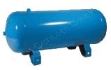 API Druckluftbehälter Stahl, Inhalt 100.0 Liter, Anschluss 2x G 2 Zoll IG & 2x G 1/2 Zoll IG, blau lackiert RAL5015-110, 4 Anschlüsse, 11bar, Ø 370 mm, Länge 990 mm