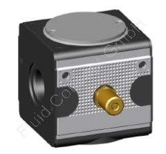 Anfahrventil, Serie FIX, G 1/2 Zoll, Zink Druckguss, einstellbare Drosselschraube, Schaltpunkt 50%, 4000 l/min, BG3