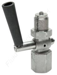Manometer Absperrhahn, Ausführung Muffe/Zapfen, Edelstahl 1.4571, G1/2 AG, PN25